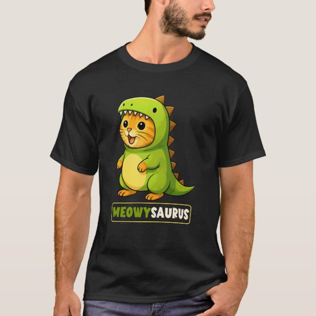T-shirt Costume de dinosaure de chat Meowysaurus Trex pour (Devant)