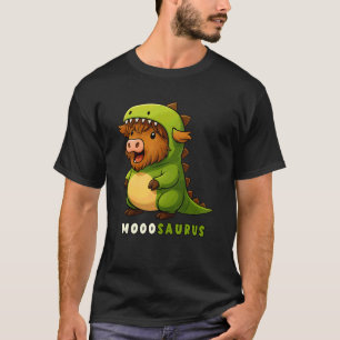T-shirt Costume de dinosaure Highland Cow Moo Saurus Trex