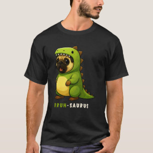 T-shirt Costume de dinosaure Pug Trex Bruh Saurus Amoureux