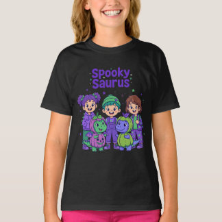 T-shirt Costume de dinosaure Spooky Saurus Citrouille Mign