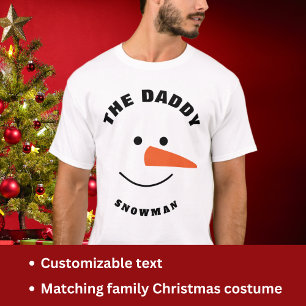 T-shirt Costume de famille assorti visage de bonhomme de n