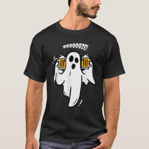 T-shirt Costume de fantôme buvant de la bière Booze Boo Fa