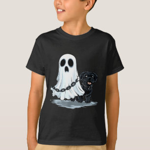 T-shirt Costume de fantôme tenant un chiot pour Halloween