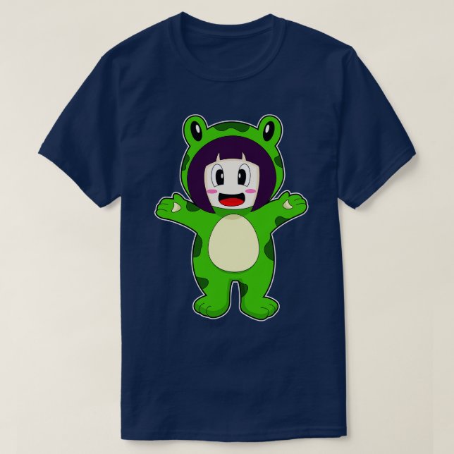 T-shirt Costume de fille de grenouille (Design devant)