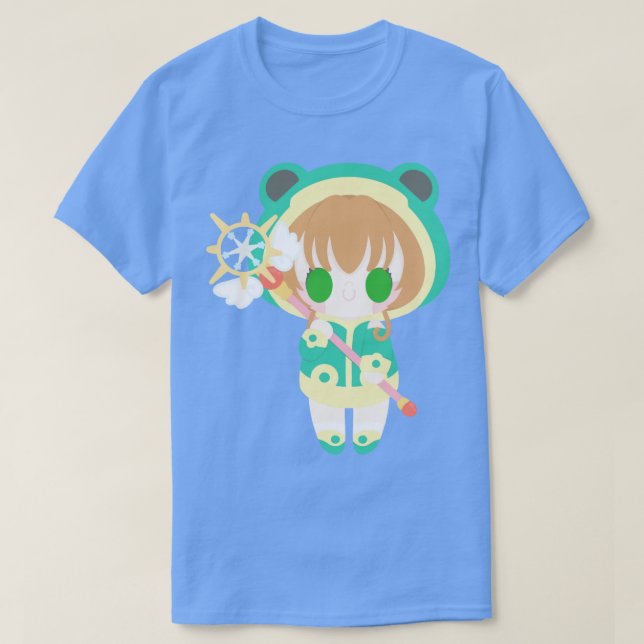 T-shirt costume de grenouille kawaii sakura (Design devant)