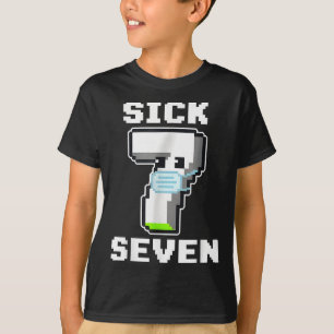 T-shirt Costume de Halloween Fun Sick Seven Pixel Meme Wor