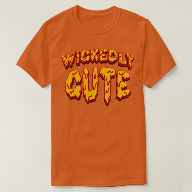 T-shirt Costume de Halloween méchamment mignon (Design devant)