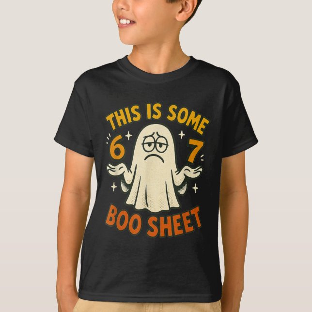 T-shirt Costume de Halloween mème 67 Six 7 Drôle de feuill (Devant)