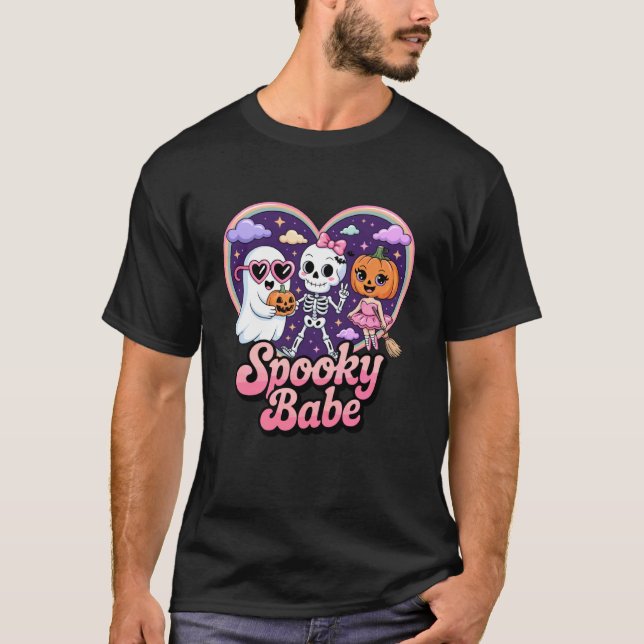 T-shirt Costume de Halloween pour femme Spooky Babe Ensorc (Devant)