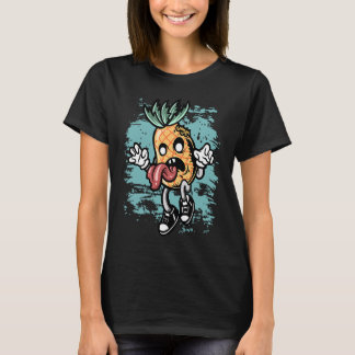 T-shirt Costume de Halloween Zombie à motif Ananas Zombie