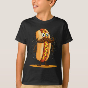 T-shirt Costume de hotdog avec moustache et barbe cool