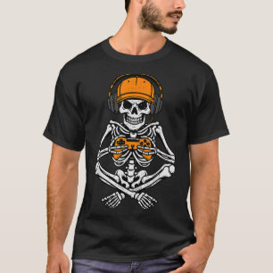 T-shirt Costume de jeu vidéo de squelette de garçon pour H