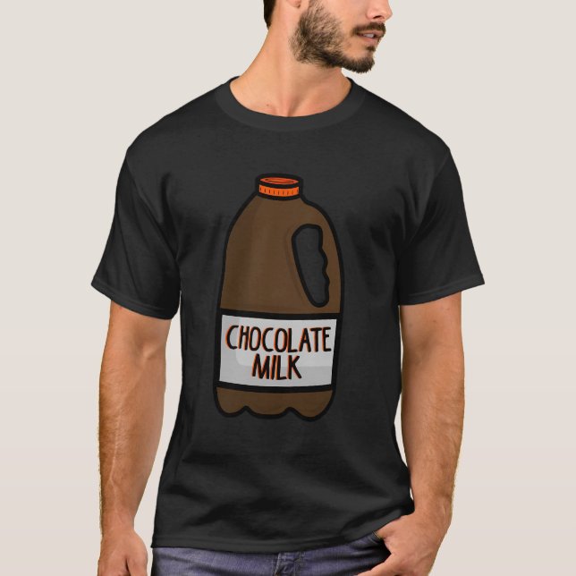 T-shirt Costume de lait au chocolat - Costum d'Halloween c (Devant)