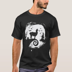 T-shirt Costume de Llama Halloween Silhouette de Lune Épou