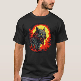 T-shirt Costume de loup-garou cool pour la fête d'Hallowee
