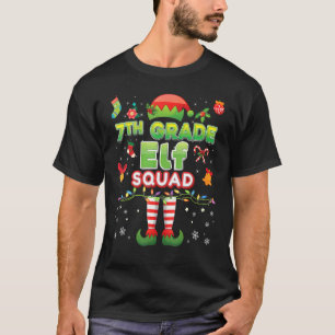 T-shirt Costume de Lumière de Noël Équipe de Lutin de 7e S