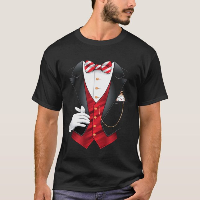 T-shirt Costume de magicien Smoking (Devant)
