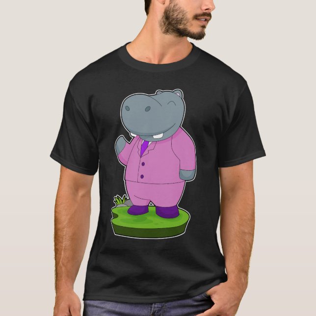 T-shirt Costume de Mariage pour Hippopotame (Devant)
