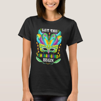 T-shirt Costume de masque de Mardi Gras, que les frasques