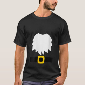 T-shirt Costume de nain de jardin barbe blanche et ceintur