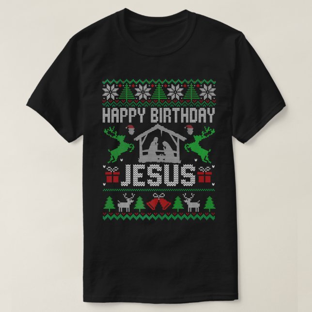 T-shirt Costume de Noël Joyeux anniversaire Jésus Holiday  (Design devant)