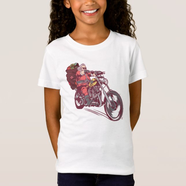 T-Shirt Costume de Noël père Noël Biker pour Invitatiatiat (Devant)