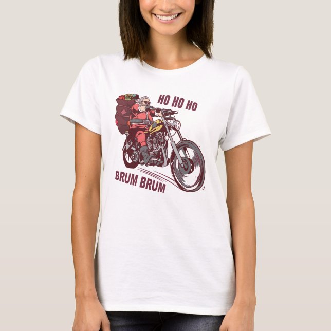 T-shirt Costume de Noël père Noël Biker pour Invitatiatiat (Devant)