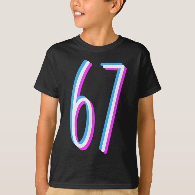 T-shirt Costume de numéro Six Sept 67 Meme 6 7  (Devant)