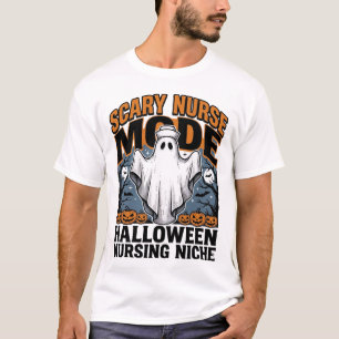 T-shirt Costume de nurse effrayant Halloween Ghost Nursing