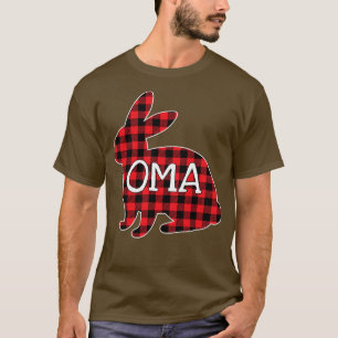 T-shirt Costume de Pâques Femme Lapin Rouge Plaid Graphiqu