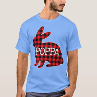 T-shirt Costume de Pâques Jour Rouge Plaid Bunny Graphic P