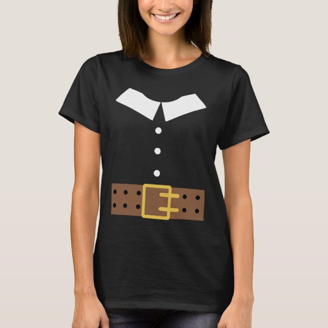 T-shirt Costume de pèlerin Halloween drôle Thanksgiving Bo (Devant)