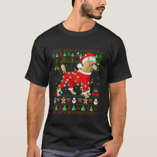 T-shirt Costume de Père Noël de Noël moche caniche Noël