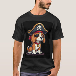 T-shirt Costume de pirate Beagle Drapeau Jolly Roger Crâne