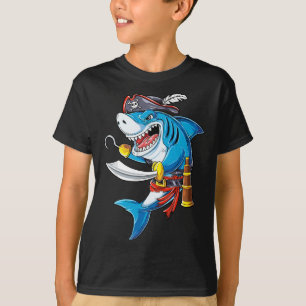 T-shirt Costume de pirate de requin Jolly roger Drapeau Ja