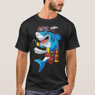 T-shirt Costume de pirate de requin Jolly roger Drapeau Ja