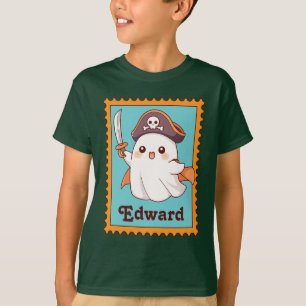T-shirt Costume de pirate fantôme d'Halloween Tampon migno