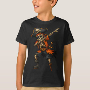 T-shirt Costume de pirate squelette Dabbing pour enfants H