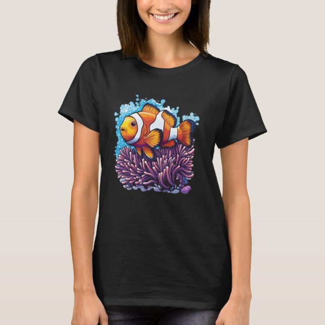 T-shirt Costume de poisson clown pour amoureux de l'anémon (Devant)