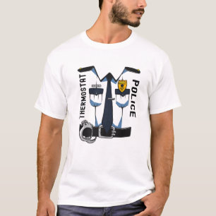 T-shirt Costume de police drôle, Fête des pères mignonne T