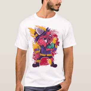 T-shirt Costume de pompier Halloween Joyeux Halloween