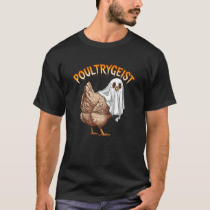 T-shirt Costume de poulet fantôme drôle d'Halloween Poultr
