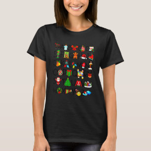 T-shirt Costume de professeur d'alphabet de Noël A B C pou
