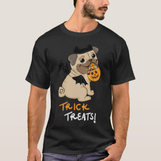 T-shirt Costume de pug Halloween Trick or Treats