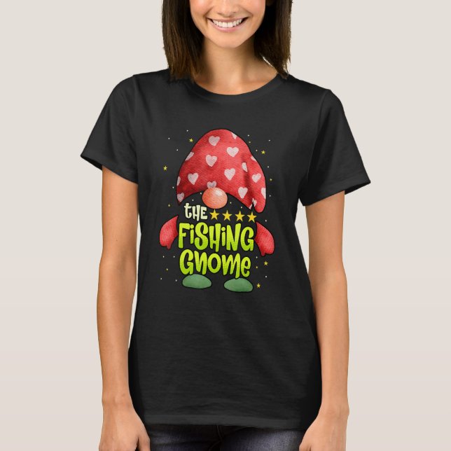 T-shirt Costume de pyjama de pêcheur de gnome de Noël (Devant)