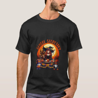 T-shirt Costume de secrétaire d'école féminine Sorcière Gn