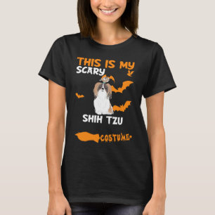 T-shirt Costume de Shih Tzu Halloween Paresseux Chien Effr