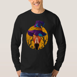 T-shirt Costume de sorcière de ferme équestre Halloween Lu