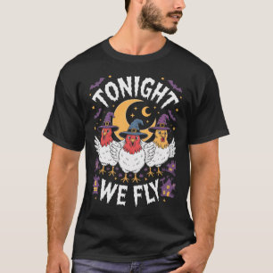 T-shirt Costume de sorcière de poulet drôle d'Halloween ce