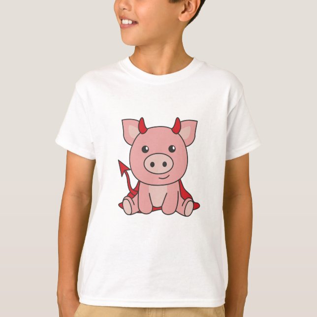 T-shirt Costume de sorcière déviale de porc Halloween (Devant)